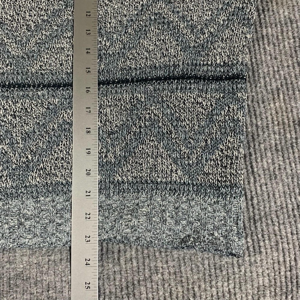 VTG Method Sweater Mens L Gray Cardigan Oversized Baggy Short Retro 90s 3D Knit - Picture 9 of 10